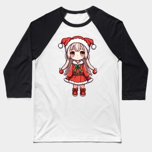 Cute christmas girl anime Baseball T-Shirt